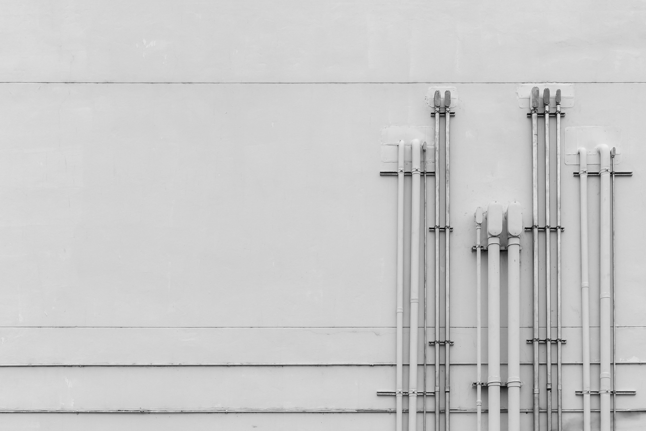 electric pipe on wall